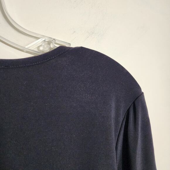 Joseph Ribkoff tee style 201259 black keyhole 3/4 sleeve shirt woman's size 10 - Picture 6 of 8